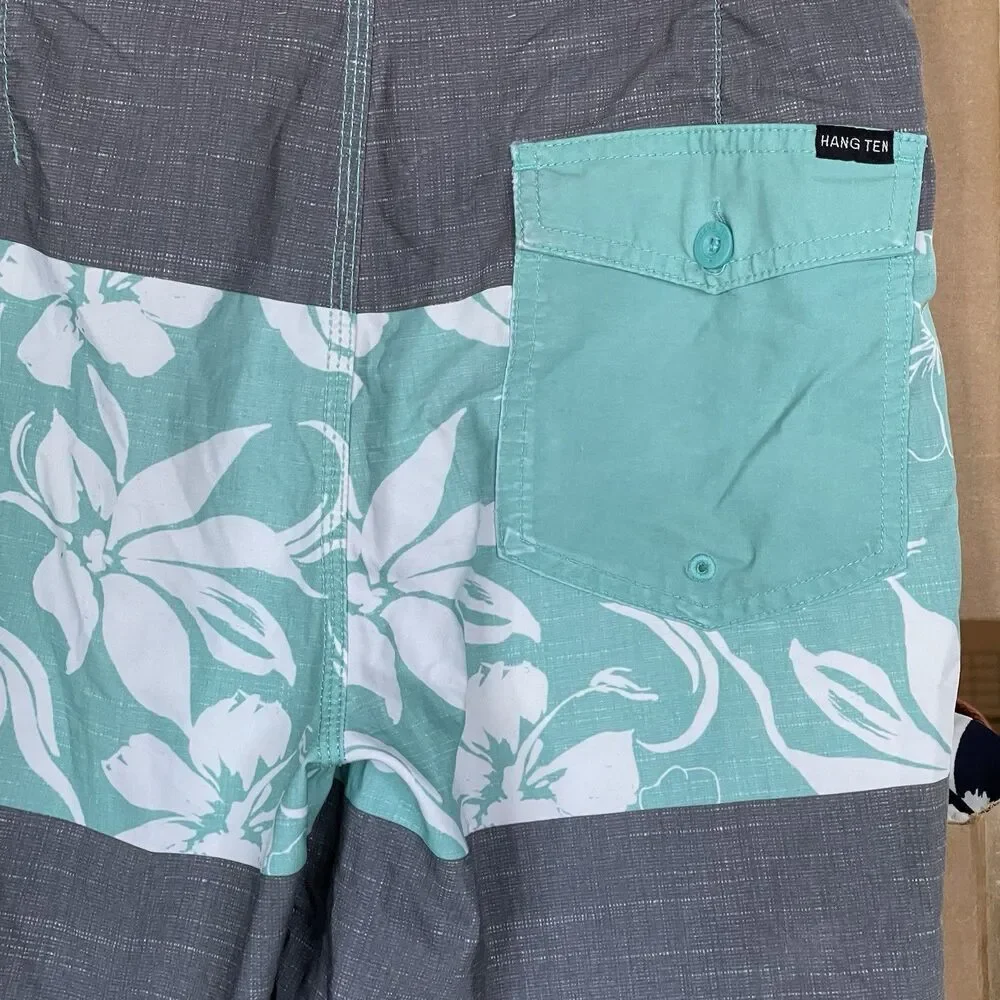 Hang Ten Mens Sz XL Swim Trunks Board Shorts Swimwear Beach Surfer Beachwear